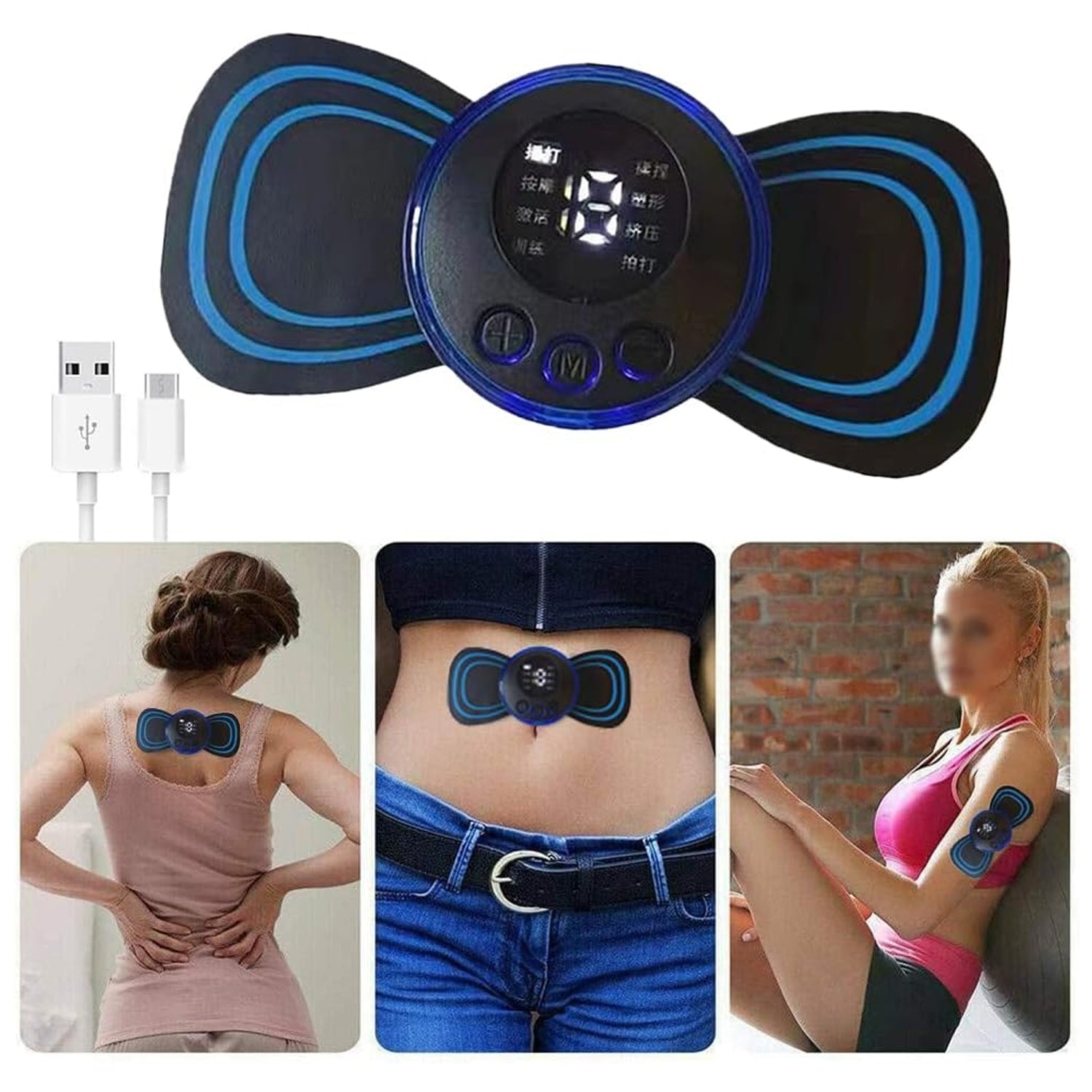 6204 Portable USB Neck Massager Electric Neck Massager Automatic Massage Enhancer Mini Cervical Massager EMS Lymphatic Drainage Massage with Cable DeoDap 6204 Portable USB Neck Massager Electric Neck Massager Automatic Massage Enhancer Mini Cervical Massager EMS Lymphatic Drainage Massage with Cable DeoDap